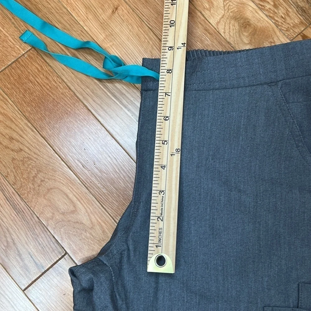 Figs Yola Technical Collection Graphite Teal drawstring skinny scrub siz… - Picture 11 of 12